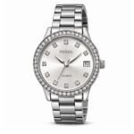 Reloj Silver Crystal Date – Mujer