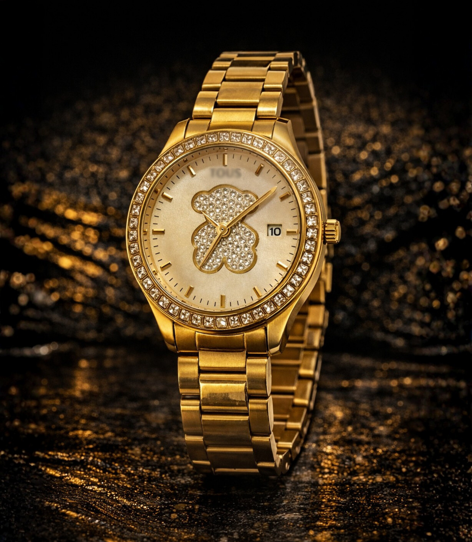 Reloj Golden Crystal Bear Elegance – Mujer