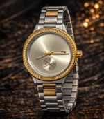 Reloj Silver & Gold Crystal Minimal – Mujer - Image 2